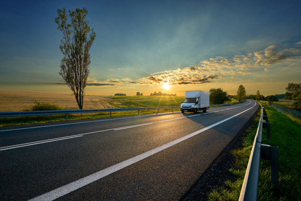 White delivery van delivering nationally